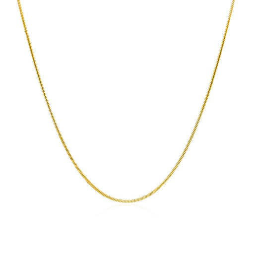 Bids.com 14k Yellow Gold Round Snake Chain 0.9mm Necklaces White Smoke 16 / Yellow Gold,18 / Yellow Gold,20 / Yellow Gold,24 / Yellow Gold,Default Title / Yellow Gold