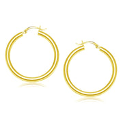 Bids.com 14k Yellow Gold Polished Hoop Earrings (40 mm) Earrings White Smoke Yellow Gold