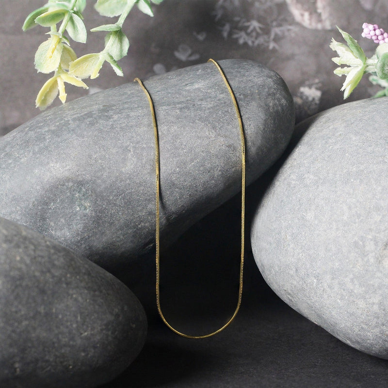 Bids.com 14k Yellow Gold Round Snake Chain 0.7mm Necklaces Dark Slate Gray 16 / Yellow Gold,18 / Yellow Gold,20 / Yellow Gold,One / Yellow Gold