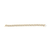 Bids.com 10K Yellow Gold 4.00 Cttw Round-Cut Diamond Floral Link 7.5" Bracelet (H-I Color, I2-I3 Clarity) Bracelets Seashell Yellow.Gold / 7.5