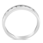Bids.com IGI Certified 1/2 Cttw Round Brilliant Cut Diamond 18K White Gold Channel Set Eternity Style Wedding Band Ring (H-I Color, I1-I2 Clarity) - Size 7 Rings White Smoke 7 / White.Gold,9 / White.Gold,8.5 / White.Gold,8 / White.Gold,7.5 / White.Gold,6.5 / White.Gold,6 / White.Gold,5.5 / White.Gold,5 / White.Gold