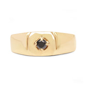 Bids.com 14K Yellow Gold Plated 0.20 Carat Genuine Black Diamond .925 Sterling Silver Ring Rings Peach Puff size 7.00,size 8.00,size 9.50,size 6.00,size 9.00