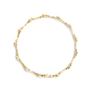 Bids.com 10K Yellow Gold Plated .925 Sterling Silver 1.0 Cttw Miracle Set Diamond Bezel Style Station Link Bracelet (H-I Color, I3 Clarity) - Size 7" Bracelets White Smoke Yellow.Sterling Silver / 7
