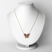 Bids.com 2.36 Carat Genuine Ruby and White Zircon .925 Sterling Silver Necklace Necklaces White Smoke