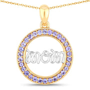 Bids.com 0.64 Carat Genuine Tanzanite .925 Sterling Silver Pendant Pendants White Smoke size 18.00