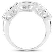 Bids.com 1.08 Carat Genuine Orange Sapphire .925 Sterling Silver Ring Rings White Smoke size 6.00,size 7.00,size 8.00,size 9.00,size 5.00,size 10.00