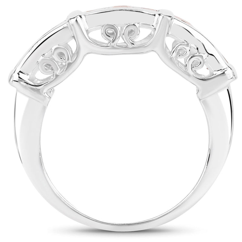 Bids.com 1.08 Carat Genuine Orange Sapphire .925 Sterling Silver Ring Rings White Smoke size 6.00,size 7.00,size 8.00,size 9.00,size 5.00,size 10.00