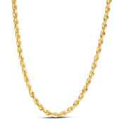 Bids.com 14k Yellow Gold Light Rope Chain (4.30 mm) Necklaces White Smoke 20 / Yellow Gold,22 / Yellow Gold,24 / Yellow Gold