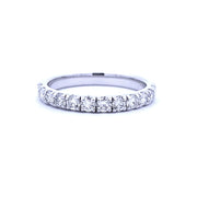 Bids.com .75ct Diamond Wedding Band Ring 14KT White Gold Rings White Smoke 7.0