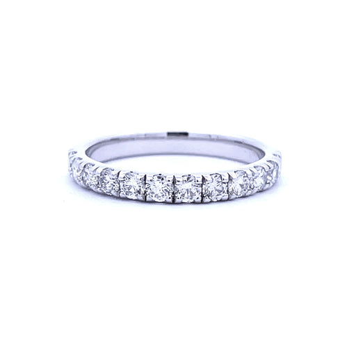 Bids.com .75ct Diamond Wedding Band Ring 14KT White Gold Rings White Smoke 7.0