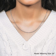 Bids.com Sterling Silver 1.5mm Adjustable Sparkle Chain Necklaces Lavender 22 / Sterling Silver