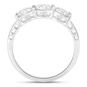 Bids.com 1.50 Carat Genuine Lab Grown Diamond 14K White Gold Ring Rings White Smoke size 6.00,size 7.00,size 8.00