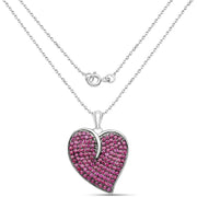 Bids.com 4.98 Carat Genuine Ruby .925 Sterling Silver Pendant Pendants White Smoke