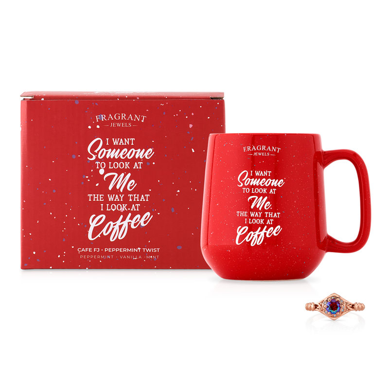 Fragrant Jewels Cafe FJ: Peppermint Twist - Look at Me - Jewel Candle Jewel Candle White Smoke Ring / 5,Ring / 6,Ring / 7,Ring / 8,Ring / 9,Ring / 10