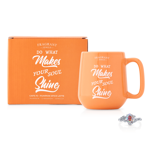 Fragrant Jewels Cafe FJ: Pumpkin Spice Latte - Makes Your Soul Shine - Jewel Candle Jewel Candle White Smoke Ring / 5,Ring / 6,Ring / 7,Ring / 8,Ring / 9,Ring / 10