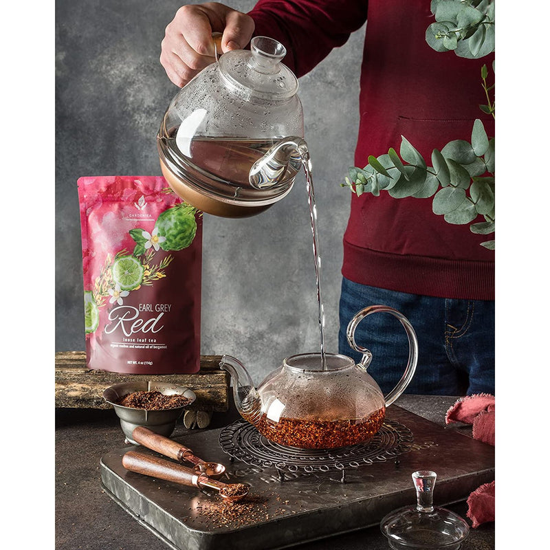 Gardenika Shop Bergamot Rooibos Tea, Herbal & Caffeine-Free - Organic & Kosher Loose Leaf Tea Dim Gray
