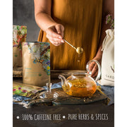 Gardenika Shop Organic Tea Sampler, 5 Caffeine-Free Wellness Herbal Blends Loose Leaf Tea Sampler Dark Slate Gray