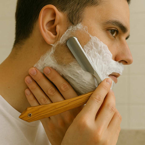 Shave Essentials Camelback Edge Straight Razor Razors & Razor Blades Rosy Brown