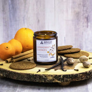 Brigid Trading Company Grandma's Cookies Soy Wax Candle - Cinnamon, Clove, Nutmeg, Ginger, Vanilla, and Citrus Aromatherapy Candle Thistle 7oz amber jar