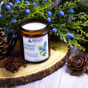 Brigid Trading Company Forest Blend Soy Wax Candle - Juniper, Pine, Balsam, Cedar, and Lime Aromatherapy Candle Lavender 7oz amber jar,3oz pewter tin