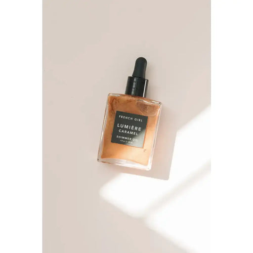 FRENCH GIRL Caramel Shimmer Oil Body Oil Light Gray