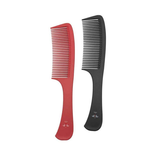 Shave Essentials Carbon Wide Tooth Comb Combs & Brushes White Smoke BLACK,RED