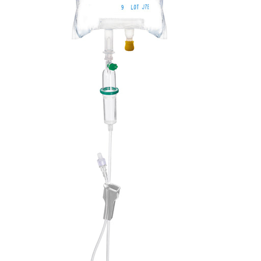 B. Braun CARESAFE Secondary IV Set, 20 Drip/mL, 50/Case Medical Supplies White Smoke