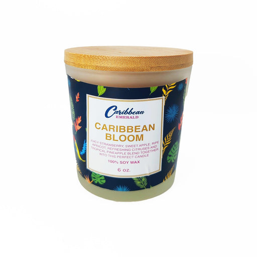 Caribbean Emerald CARIBBEAN BLOOM Candle White Smoke 4 OZ,6 OZ