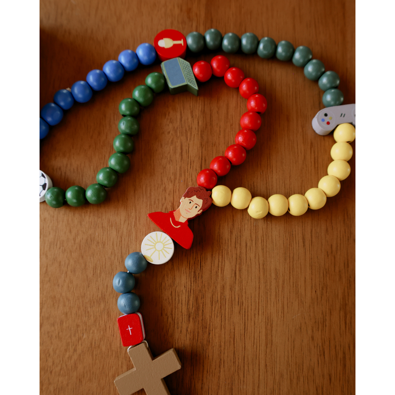 Be A Heart Saint Carlo Acutis Rosary Kit rosary kit Saddle Brown
