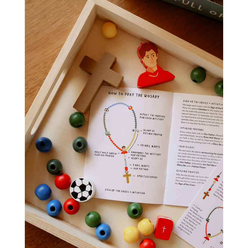 Be A Heart Saint Carlo Acutis Rosary Kit rosary kit Light Gray