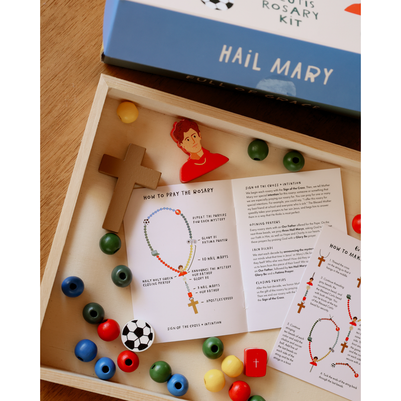 Be A Heart Saint Carlo Acutis Rosary Kit rosary kit Gray
