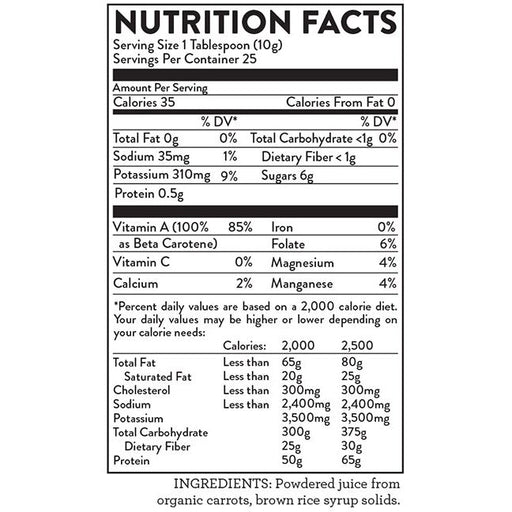 Hallelujah Diet CarrotJuiceMax - Organic Carrot Juice Powder Dehydrated Juice Powder Black