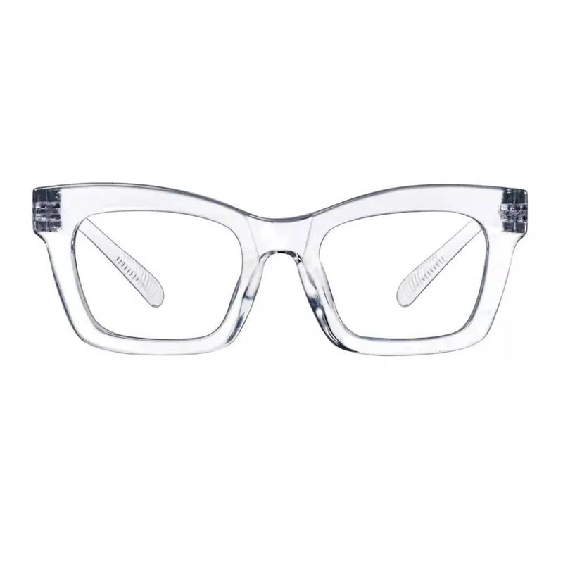 eyekeeper.com Cat-eye 30% Blue Light Blocking Glasses Metalless Screwless R2308-B15 Eyeglasses White Smoke Clear / without magnification