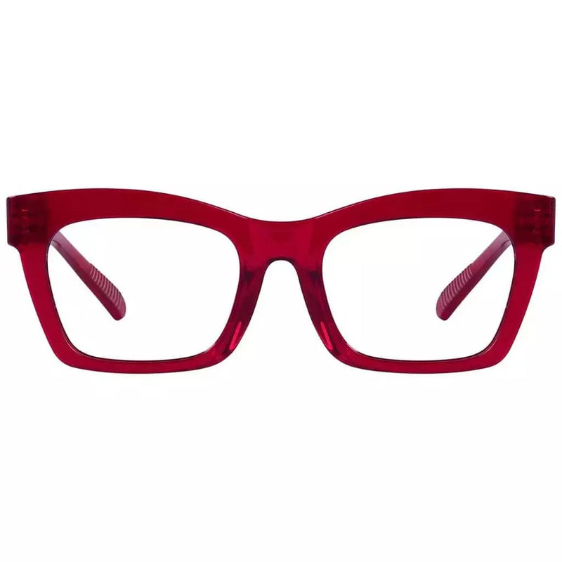 eyekeeper.com Cat-eye 30% Blue Light Blocking Glasses Metalless Screwless R2308-B15 Eyeglasses White Smoke Red / without magnification