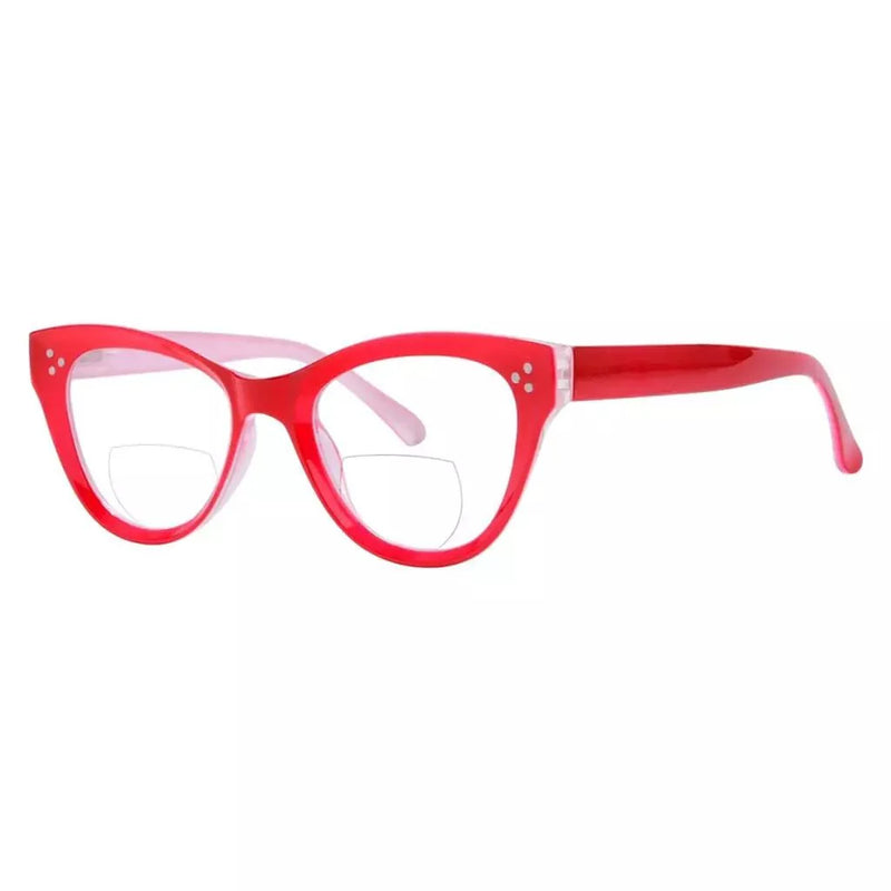 eyekeeper.com Cat-eye Bifocal Reading Glasses Thicker Frame Readers BR9108 Eyeglasses White Smoke Red / +1.00,Red / +1.50,Red / +2.00,Red / +2.50,Red / +3.00