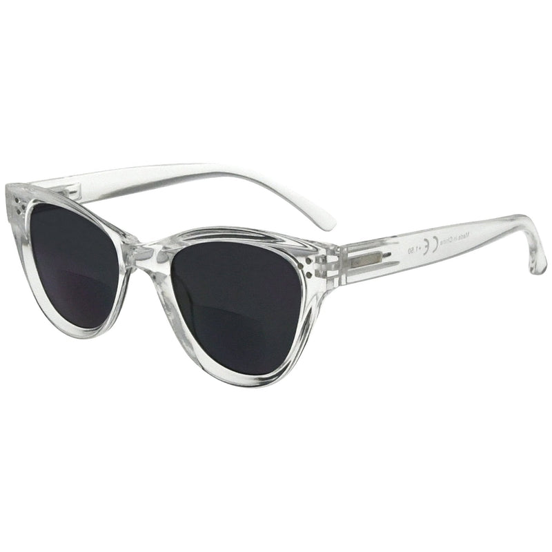eyekeeper.com Cat-eye Bifocal Sunglasses Thicker Frame Reading Glasses SBR9108 Sunglasses White Smoke Clear / +1.00,Clear / +1.50,Clear / +2.00,Clear / +3.00
