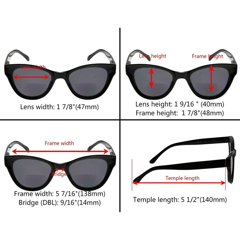 eyekeeper.com Cat-eye Bifocal Sunglasses Thicker Frame Reading Glasses SBR9108 Sunglasses Dark Slate Gray Red / +1.00,Red / +1.50,Red / +2.00,Red / +3.00,Black / +1.00,Black / +1.50,Black / +2.00,Black / +3.00,Clear / +1.00,Clear / +1.50,Clear / +2.00,Clear / +3.00,Tortoise / +1.00,Tortoise / +1.50,Tortoise / +2.00,Tortoise / +2.50,Tortoise / +3.00