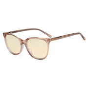 eyekeeper.com Cat-eye Blue Light Blocking Eyeglasses BC1901-BB60 Eyeglasses White Smoke Champagne / without magnification