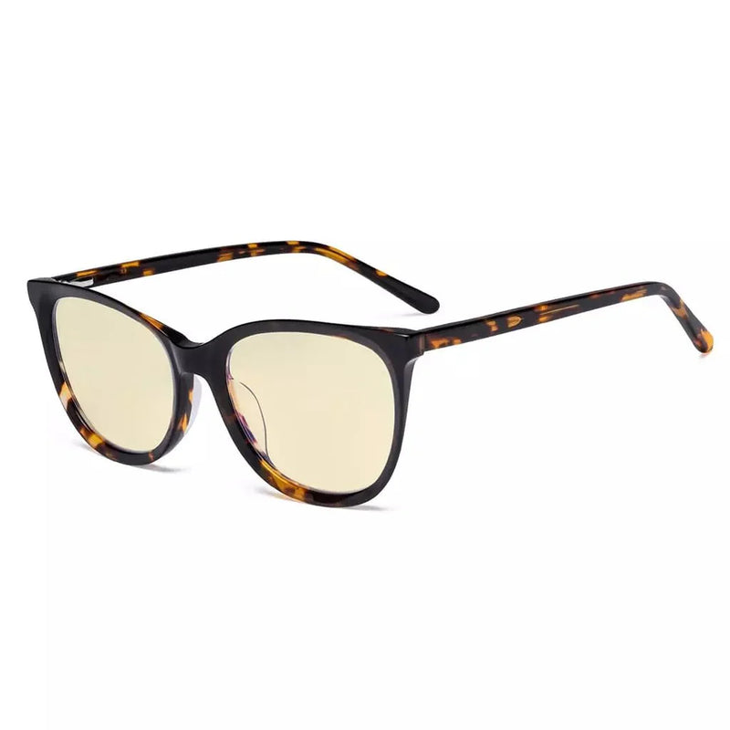 eyekeeper.com Cat-eye Blue Light Blocking Eyeglasses BC1901-BB60 Eyeglasses White Smoke Tortoise / without magnification