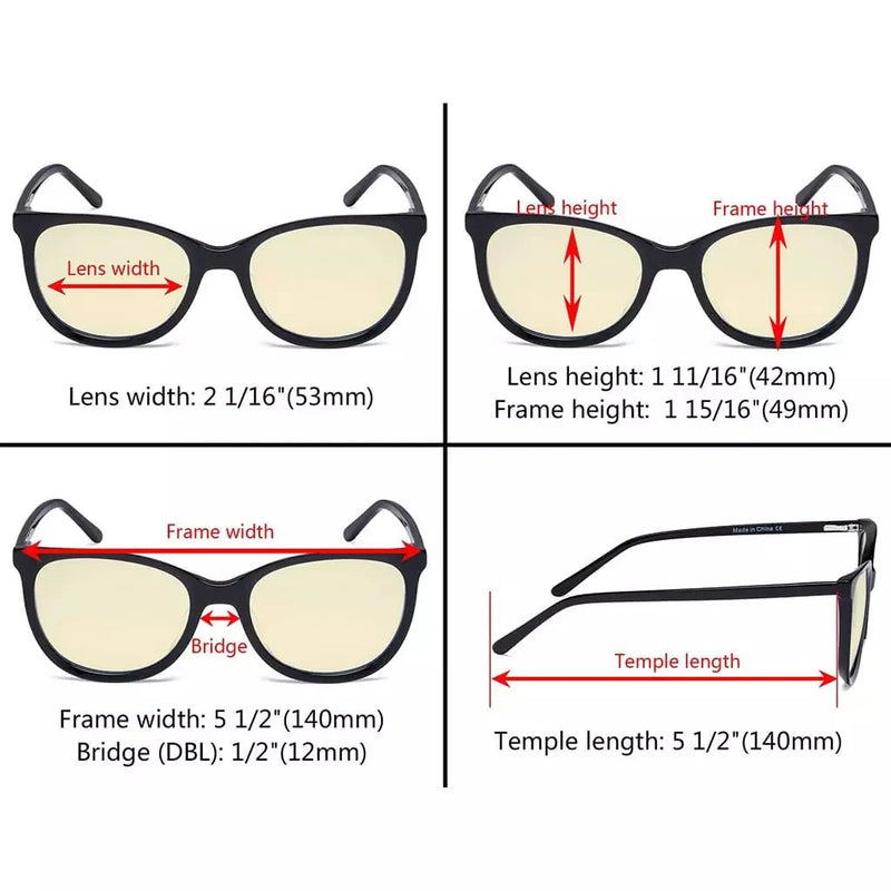 eyekeeper.com Cat-eye Blue Light Blocking Eyeglasses BC1901-BB60 Eyeglasses White Smoke Black / without magnification,Champagne / without magnification,Clear / without magnification,Tortoise / without magnification,Grey / without magnification