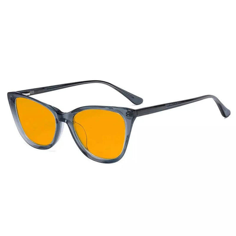 eyekeeper.com Cat-eye Blue Light Blocking Eyeglasses BC1902-BB98 Eyeglasses White Smoke Grey / without magnification