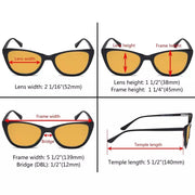 eyekeeper.com Cat-eye Blue Light Blocking Eyeglasses BC1902-BB98 Eyeglasses White Smoke Black / without magnification,Clear / without magnification,Grey / without magnification