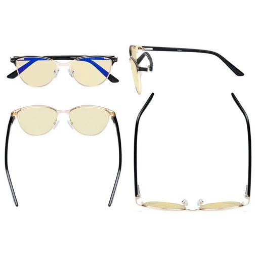 eyekeeper.com Cat-eye Blue Light Blocking Eyeglasses LX19009-BB60 Eyeglasses White Smoke Black / without magnification,Purple / without magnification,Red / without magnification