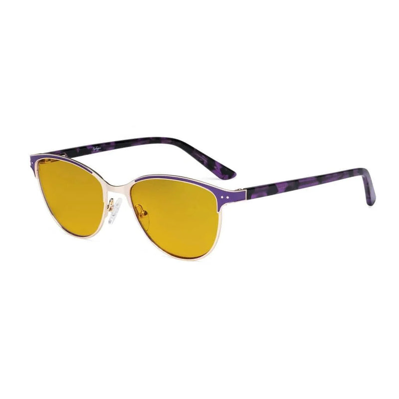 eyekeeper.com Cat-eye Blue Light Blocking Eyeglasses LX19009-BB90 Eyeglasses White Smoke Purple / without magnification