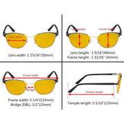 eyekeeper.com Cat-eye Blue Light Blocking Eyeglasses LX19009-BB90 Eyeglasses White Smoke Black / without magnification,Purple / without magnification,Red / without magnification