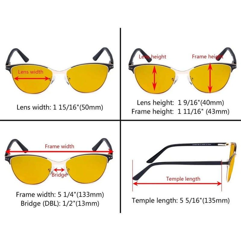 eyekeeper.com Cat-eye Blue Light Blocking Eyeglasses LX19009-BB90 Eyeglasses White Smoke Black / without magnification,Purple / without magnification,Red / without magnification