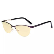 eyekeeper.com Cat-eye Blue Light Blocking Eyeglasses LX19013-BB60 Eyeglasses White Smoke Purple / without magnification