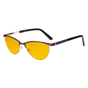 eyekeeper.com Cat-eye Blue Light Blocking Eyeglasses LX19013-BB90 Eyeglasses White Smoke Purple / without magnification