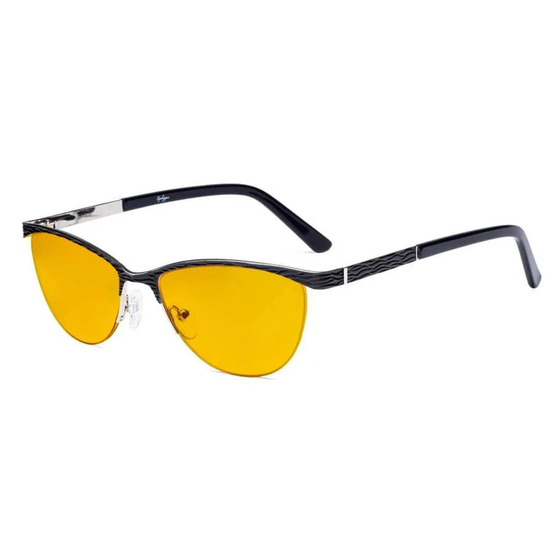 eyekeeper.com Cat-eye Blue Light Blocking Eyeglasses LX19013-BB90 Eyeglasses White Smoke Black / without magnification