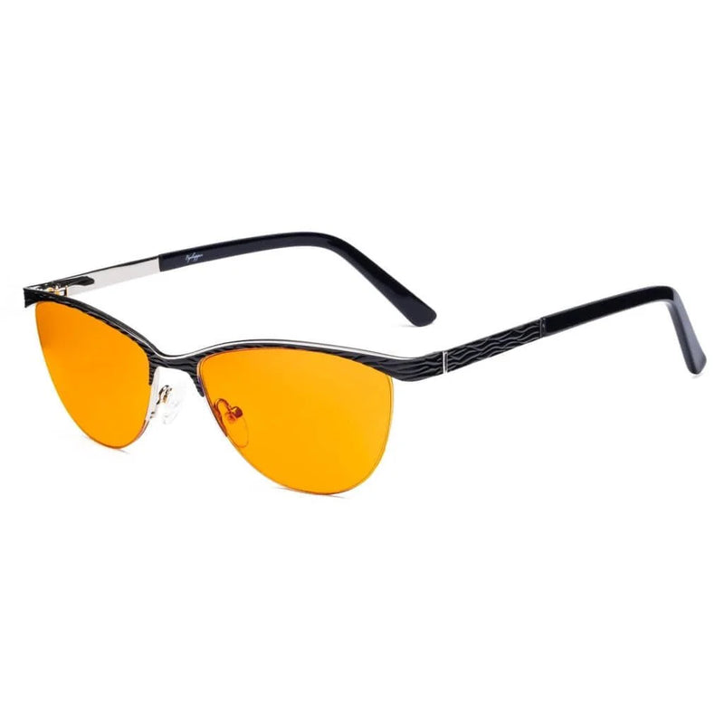 eyekeeper.com Cat-eye Blue Light Blocking Eyeglasses LX19013-BB98 Eyeglasses White Smoke Black / without magnification